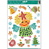 Window foil without glue cheerful pictures from the lines of an angel with a red star 42 x 30 cm