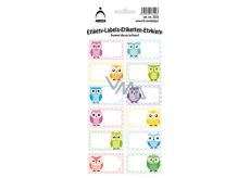 Arch Home stickers decorative owls colored 12 labels