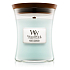 WoodWick Pure Comfort - Purity and comfort scented candle with wooden wick and glass lid medium 275 g