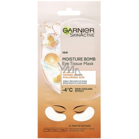 Garnier Moisture + Fresh Look invigorating textile eye mask 15 minutes with orange juice and hyaluronic acid 6 g