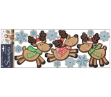 Plastic reindeer stickers 57 x 20 cm