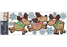 Plastic reindeer stickers 57 x 20 cm