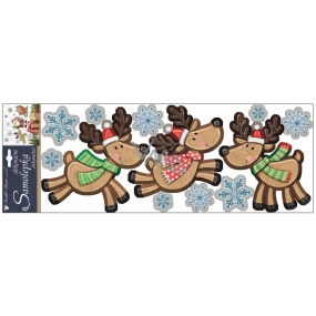 Plastic reindeer stickers 57 x 20 cm