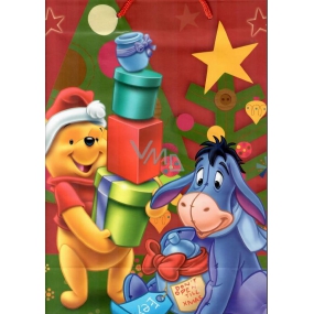 Ditipo Gift paper bag 26.4 x 12 x 32.4 cm Disney Winnie the Pooh and Donkey with gifts