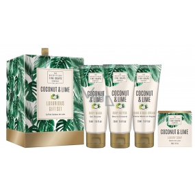 Scottish Fine Soaps Coconut and Lime shower gel 75 ml + body butter 75 ml + hand and nail cream 75 ml + soap 40 g, cosmetic set