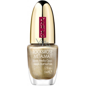 Pupa Rock & Rose Metal Matt metallic matt lacquer effect 3D 001 Golden Explosion 5 ml