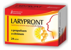 Larypront with propolis and lemon 24 tablets 0326