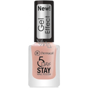 Dermacol 5 Day Stay Gel Effect long-lasting nail polish with gel effect 27 Parisien Chic 12 ml