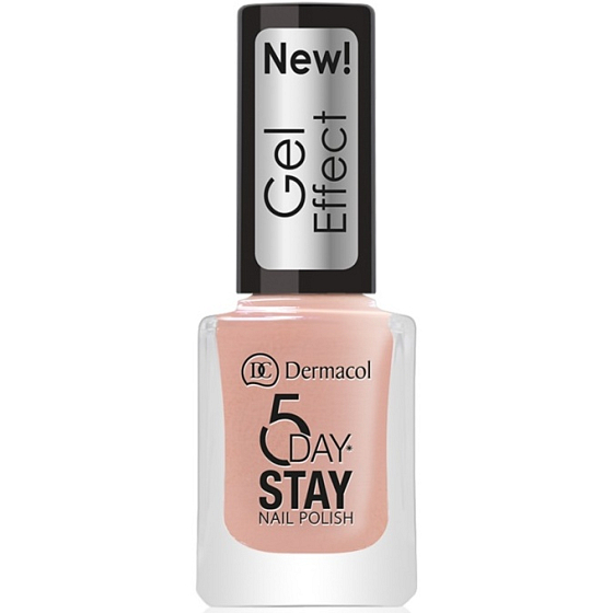 Dermacol 5 Day Stay Gel Effect long-lasting nail polish with gel effect 27 Parisien Chic 12 ml