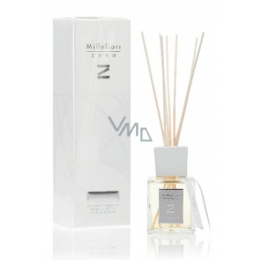 Millefiori Milano Zona Fior di Muschio - Soft Moss Diffuser 250 ml + 7 reeds, 30 cm long, for medium-sized spaces lasts 3 months
