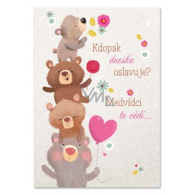 Ditipo Playing birthday card Who is celebrating today? Bear cubs Jaroslav Samson Lenk 224 x 157 mm