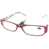 Berkeley Reading Prescription Glasses +4.0 Plastic Pink Sides with Rectangles 1 Piece MC2084