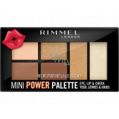 Rimmel London Mini Power Palette eyeshadow, lips and face palette 002 Sassy 6.8 g