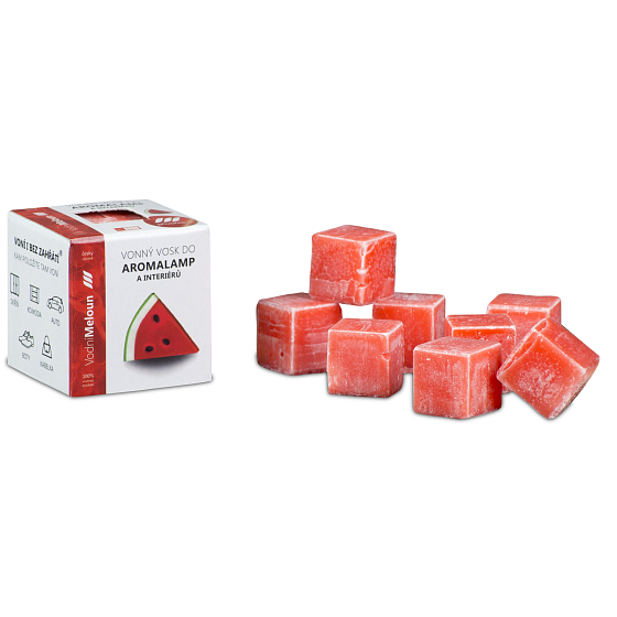 Kozák Watermelon Natural Scented Wax for Aroma Lamps and Interiors 8 Cubes 30 g