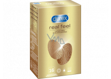 Durex Real Feel non-latex condom for a natural skin-to-skin feel, nominal width: 56 mm 16 pieces