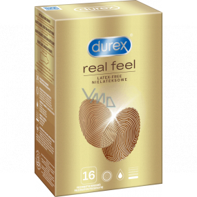 Durex Real Feel non-latex condom for a natural skin-on-skin feeling, nominal width: 56 mm 16 pieces