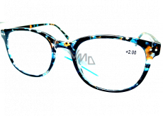 Berkeley Reading glasses +2 plastic tabby blue-green-brown 1 piece MC2198