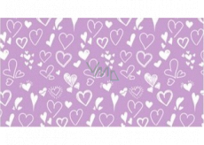 Apli Gift wrapping paper 70 x 200 cm Nordik Fun Pastel purple - hearts