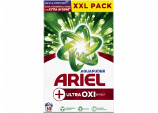 Ariel Aquapuder Ultra Oxi Effect prací prášek na bílé, barevné a černé prádlo 50 dávek 3,25 kg
