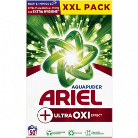 Ariel Aquapuder Ultra Oxi Effect washing powder for white, coloured and black laundry 50 doses 3.25 kg