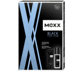 Mexx Black Man perfumed deodorant glass 75 ml + shower gel 50 ml, cosmetic set for men