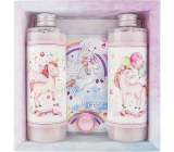 Bohemia Gifts Unicorn shower gel 250 ml + hair shampoo 250 ml + game, cosmetic set for children