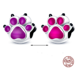 Charm Sterling silver 925 Thermo - Cat Dog Bear Paw, bead on pet bracelet