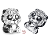 Sterling silver 925 Adorable panda bear, bead on animal bracelet