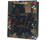 Gift paper bag 32 x 12 x 26 cm Christmas Merry & Bright