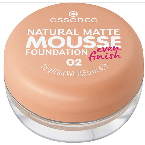 Essence Natural Matte Mousse Foundation 02 mousse foundation 16 g