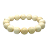 Ivory elastic bracelet made of natural ivory, ball 12 mm / 16-17 cm