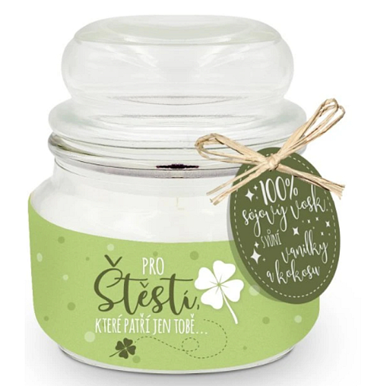 Nekupto For Luck That Belongs Only to You Gift Scented Candle in Glass 10 x 9.5 cm