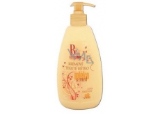 Bohemia Gifts & Cosmetics Med a Kozí mléko krémové tekuté mýdlo dávkovač 500 ml