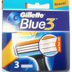 Gillette Blue 3 blades spare head for men 3 pieces
