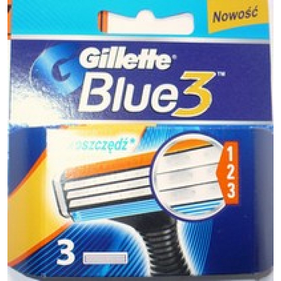 Gillette Blue 3 blades spare head for men 3 pieces