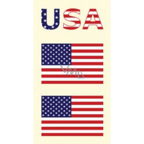 Arch Tattoo decals for face and body USA, American flag 1 motif