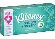 Kleenex Balsam + Menthol hygienic handkerchiefs with a scent of menthol in a box 3 layers 72 pieces