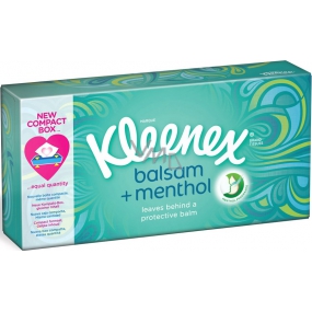 Kleenex Balsam + Menthol hygienic handkerchiefs with a scent of menthol in a box 3 layers 72 pieces