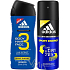 Adidas Sport Energy 3 in 1 shower gel for body, hair and face for men 250 ml + antiperspirant deodorant spray 150 ml, cosmetic set