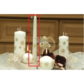 Lima Snowflake candle white cone 22 x 250 mm 1 piece