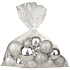 Flask plastic silver mix of surfaces and sizes for hanging 20 pieces