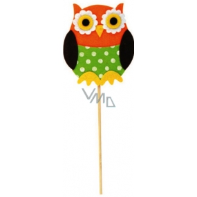 Felt owl polka dot 9 cm + skewers