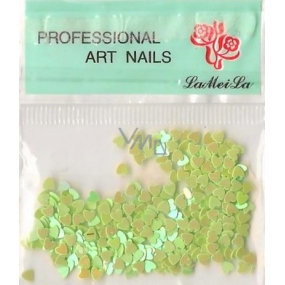 Professional Art Nails nail decorations hearts light green 1 pack