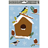 Window foil without glue birds winter booth 30 x 20 cm