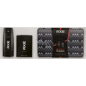 Ax Black deodorant spray for men 150 ml + eau de toilette 50 ml + tin can, gift set