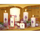 Lima Flower Lavender scented candle light purple with decal lavender cylinder 40 x 90 mm 1 piece