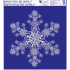 Window foil without glue with glitter, pictures of flakes flake 33.5 x 30 cm