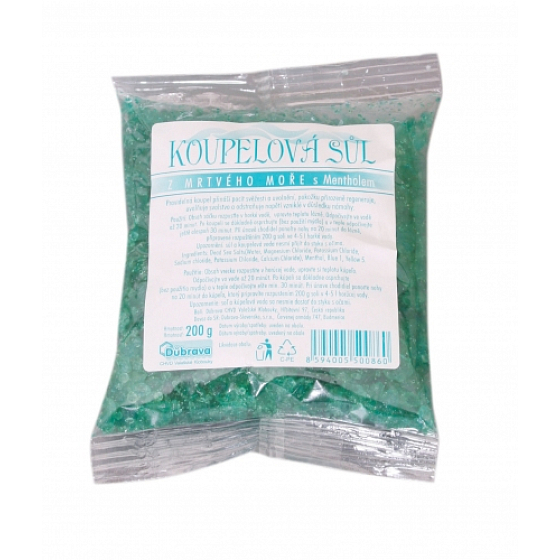 Karima Dead Sea bath salt with the scent of menthol, blue 200 g