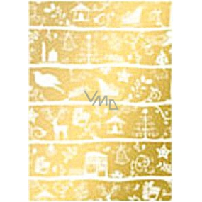 Ditipo Gift wrapping paper 70 x 500 cm Christmas gold Christmas motifs 2033913