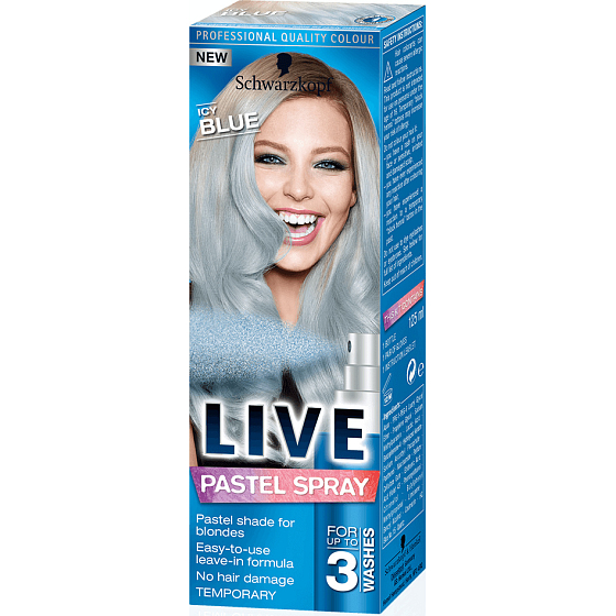 Schwarzkopf Live Pastel hair color Baby Blue 125 ml spray